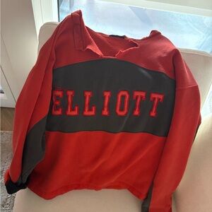 Vintage red and black crew neck